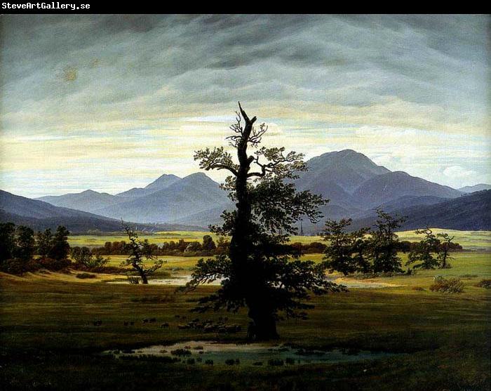 Caspar David Friedrich Village Landscape in Morning Light